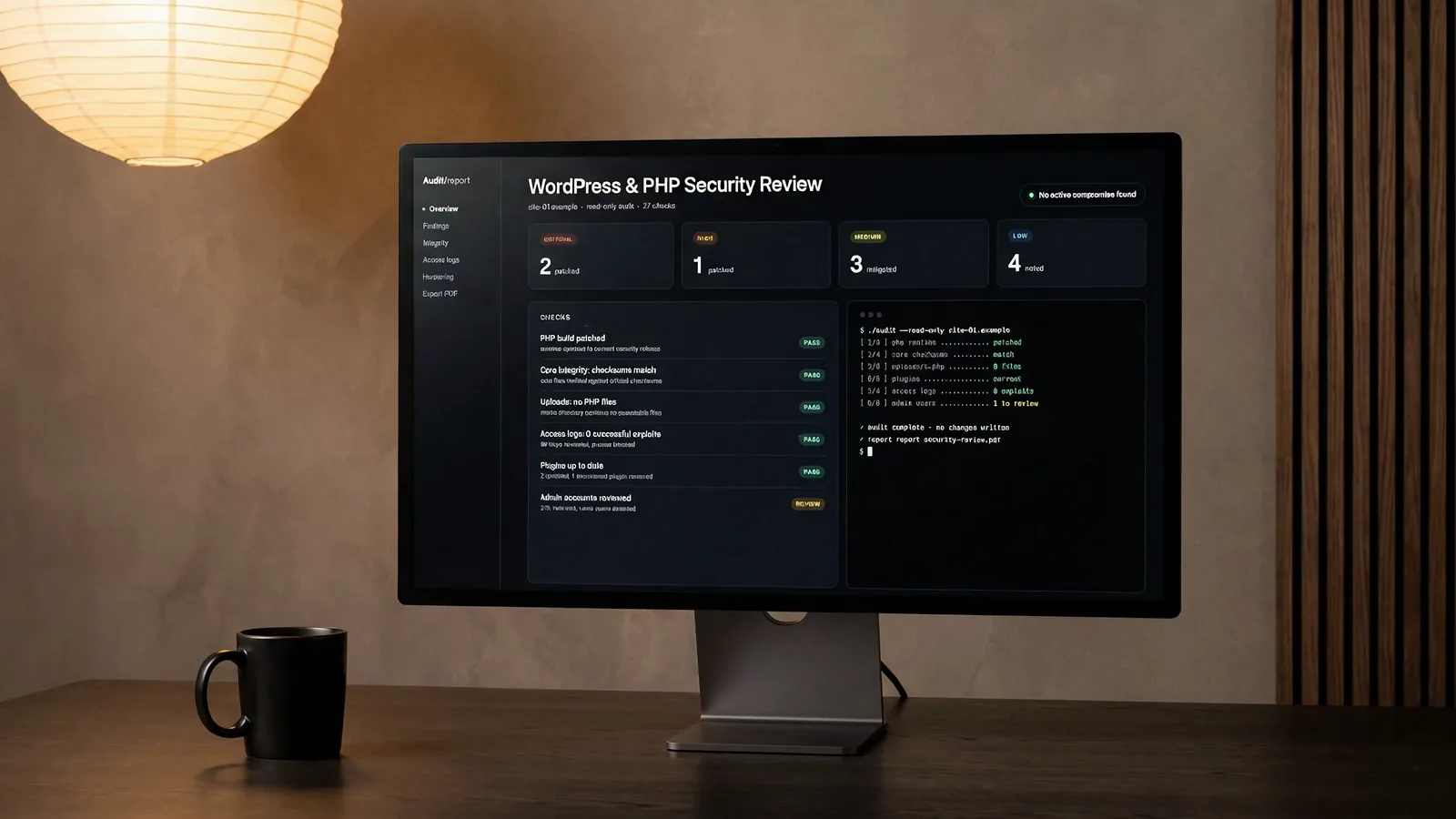 WordPress Security Review: Ein Sicherheitsaudit des ganzen WordPress-Portfolios einer Designagentur nach einer kritischen PHP-Lücke.